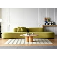thumbnail image 2 of US Pride Furniture 132.3 inch Large Size Half Moon Design Curved 6-Seat Sofa with High-Density Foam Filled Olivegreen, 2 of 5