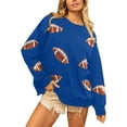 thumbnail image 2 of Football Mom Shirts for Women Game Day Long Sleeve Crew Neck Cute Tops Fall Clothes Y2K Trendy Clothes Football Team Workout Tops Cozy Outfits Gift Hiking Travel Lounge Daily Outfit Rugby Shirt Blue, 2 of 3