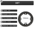 thumbnail image 3 of BUCKLOS 38/26T Mountain Bicycle Chainrings MTB Bike Round Fit 10 speed Chain Ring, 3 of 7