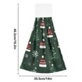 thumbnail image 6 of Yayeee Kitchen Hanging Hand Towels Set of 2 with Loop Bathroom Absorbent Tie Towel, Green Christmas Hats, 6 of 7