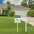 thumbnail image 3 of Eveokoki All Pets Must Be on a Leash Please Clean Up After Your Pet Yard Sign with Metal Stake Aluminum No Poop Yard Signs for House Lawn, Protect Your Grass & Property 8x12 inches, 3 of 6