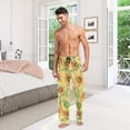 thumbnail image 2 of Men's Pajama Pants with Pockets Sleepwear Lounge Pants Stretch Casual Sunflower Summer Vintage, 2 of 6