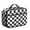 Black and White-1, variant on Black and White Checkered Pattern Insulated Lunch Bag Teens,Bento School Lunch Bag for Teens for Work,Picnic or Travel 10.6x7.7x4.3 Inches,12 Can Capacity