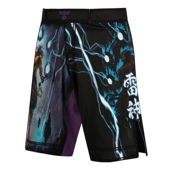 Raven Fightwear Men's Cybernetic Raijin God of Thunder MMA Shorts BJJ Black