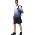 thumbnail image 5 of Tyhengta Men's Long Sleeve Swim Shirts Rashguard UPF 50+ UV Sun Protection Shirt Athletic Workout Running Hiking T-Shirt Swimwear White Gradient Navy 3XL, 5 of 8