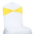 thumbnail image 3 of MDS Pack of 125 Spandex Chair Bow Sash Bands Ties Without Buckle for Wedding - Yellow, 3 of 6