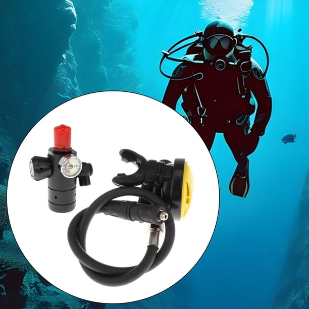 Manguera Reguladora De Alta Presión Para Buceo - Longitud 15 Cm, Rosca 7/16-20 UNF, Material Fibra De Carbono Y Aleación