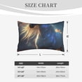 thumbnail image 4 of Lsque Starry Light White Horse Pattern Pillow Case – Soft & Cozy Throw Pillow Cover, Hypoallergenic Cushion Case for Sleeping Women with Envelope Closure-16"x24", 4 of 6