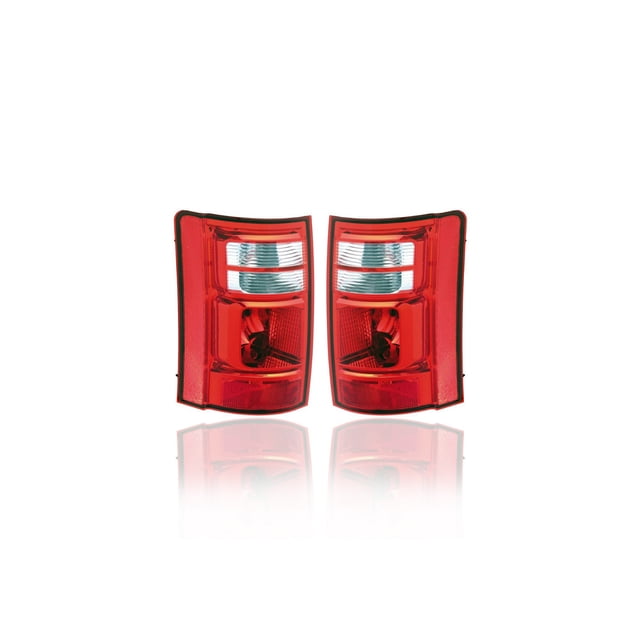 Tail Light Assembly - Compatible/Replacement for '08-10 Dodge Grand Caravan - Pair, Left Driver + Right Passenger Set - 5113204AB, 5113205AB
