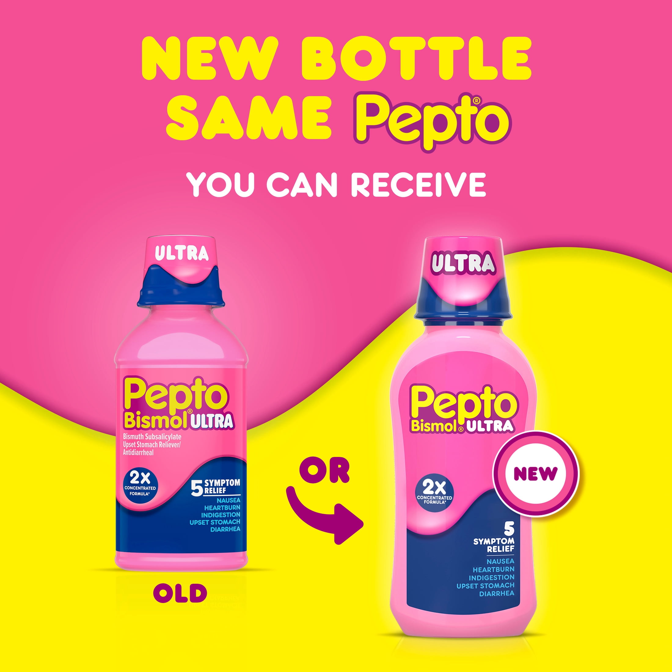 Pepto Bismol ULTRA Liquid, Fast 5-Symptom Stomach Relief, Upset Stomach Relief, 8 Oz