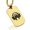 Gold, variant on Stainless Steel Fire Element Dog Tag Pendant Necklace