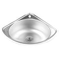 thumbnail image 6 of Corner Narrow Single Bowl Sink, Stainless Steel Triangular Hand Basin Sink for RVs Kitchen Bathroom, 6 of 8