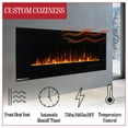 thumbnail image 5 of Northwest 50in Wall Mount Electric Fireplace with Bluetooth Speakers, Black, 5 of 9
