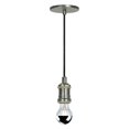 thumbnail image 1 of Jesco Lighting KIT-PD465GPAN-A19ST350 120V 1-Light LED Mini Pendant in Graphite with Antique Nickel Accent, 1 of 1