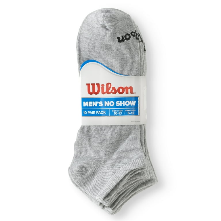Wilson 10 Pack Men s No Show Socks Walmart