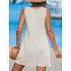 thumbnail image 2 of Vestido de playa de punto gofrado CUPSHE para cubrir el traje de baño, beige, talla M, 2 of 7