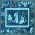 thumbnail image 1 of Ahgly Company Indoor Square Oriental Light Blue Asian Inspired Area Rugs, 6' Square, 1 of 4