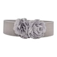 thumbnail image 5 of yuksok Womens Wide Belt Casual Corset Belt Elastic Waist Belt for Coat Dress Decoration Gray, 5 of 9