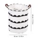 thumbnail image 5 of Cesta de lavandería impermeable redonda de algodón plegable cesta de ropa de juguete de almacenamiento, 5 of 8