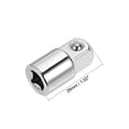 thumbnail image 2 of Uxcell 1/4" F a 3/8" M Reductor de enchufe hembra a macho de acero de cromo vanadio plateado 2 piezas, 2 of 5
