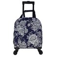 thumbnail image 4 of World Traveler 815501-212 18 in. Prints Spinner Carry-On Luggage, Navy White Flowers, 4 of 6
