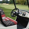 thumbnail image 6 of Pzuqiu Distressed American Flag 2-Piece Golf Cart Seat Covers - Breathable Washable Universal Fit for Most 2-Seater Golf Carts, 6 of 10