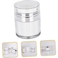 thumbnail image 2 of ZOUSSIQI 2pcs Refillable Pump Cream Jars Moisturizer Dispensers 100ml Empty Body Butter Containers with Lids for Cosmetics Sample Storage CA919-60961, 2 of 9