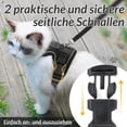 thumbnail image 4 of Arnés para Gato con Correa Arnés Suave Negro para Gato Arnés para el Pecho Arnés para Gato Conjunto para Gato Chaleco para Gato Ajustable a Prueba de Escape Negro XS, 4 of 5