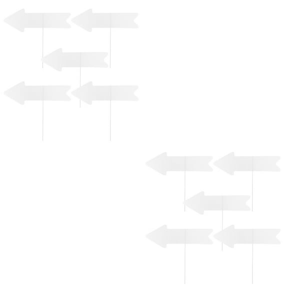 MLINS 10 Pcs  Blank Yard Signs with Stakes DIY Plastic Blank Signs DIY Yard Signs Stakes Lawn Blank Signs