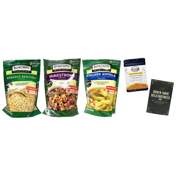 Soup Mixes - 3 Flavors - 1 Each: Minestrone, Chicken Noodle, Cheddar Broccoli | Shawhan Farms Parmesan   MerlinsMart Zine | Bear Creek Country Kitchens