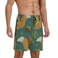 thumbnail image 2 of Naloa Knitted Woodland Squirrel Men's Short Pajama Pants, Pj Shorts, Lounge Comfort Shorts-XX-Large, 2 of 6