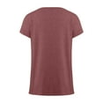 thumbnail image 6 of LINGLANG Womens Summer Tops Dressy Casual Summer Short Sleeved T Shirt Solid Color Covered Sleeve Top Tshirts Shirts, 6 of 6