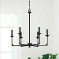 thumbnail image 4 of Chandelier 6 Light Black Iron Metal In Transitional Style 28 High By 27.5 Wide     -Traditional Installation Capital Lighting 437361Bi, 4 of 9