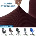 thumbnail image 6 of AUQ Office Chair Cover 2 Piece Stretchable Computer Office Chair Covers Universal Chair Seat Covers Stretch Rotating Chair Slipcovers Washable Spandex Desk Chair Cover Protectors, 6 of 7