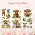 thumbnail image 2 of Rub on Transfer Decals for Furniture Crafts Decor 6"x12" 3Pcs Highland Cow Waterproof UV DTF Transfer Decals Sticker for Dresser Glass Porcelain Wood Plastic, 2 of 9