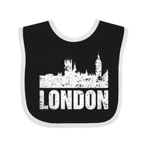 Inktastic London England City Skyline with Grunge Boys or Girls Baby Bib