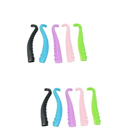 10 pcs Lifelike Octopus Tentacles Finger Puppet Mini Finger Toy Practical Joke Toy Kids Funny Toy (Random Color)