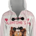 thumbnail image 4 of Happy Valentine's Day Collie Brings Love Heart All Over Print 3D Hooded Duffle Toggle Coat Collie Dog Lover Gifts Idea - 02028, 4 of 6