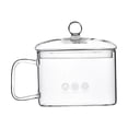thumbnail image 4 of Glass Saucepan Handmade Glass Cookware Stovetop Cooking Pot for Soup Cereals 1.5L Style C, 4 of 8