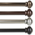 thumbnail image 3 of Contemporary Home Living 123.5" Black Contemporary Solid Double Curtain Rod, 3 of 3