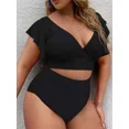 thumbnail image 6 of 2024 New Large Bikini Set Plus Size Swimsuit Women Sexy Big Size Swimwear Retro Vintage Bathing Suit Mujer Push Up Biquini  Blue (Blue,1XL), 6 of 6