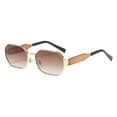 thumbnail image 3 of Gafas de sol para mujer, gafas de sol de verano, montura ligera, estilo Y2K, cómodas y a la moda. Marrón, 3 of 9