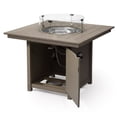 thumbnail image 4 of WestinTrends Helios Modern Outdoor Patio Propane 42" Square Fire Pit Table (Rocks Not Included), Weathered Wood, 4 of 14