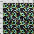 thumbnail image 2 of oneOone Polyester Lycra Sea Green Fabric Skull Fabric For Sewing Printed Craft Fabric By The Yard 56 Inch Wide, 2 of 4