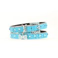 thumbnail image 1 of Blazin Roxx 9300733-L Croco & Crystal Dog Collar, Turquoise - Large, 1 of 1