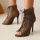 thumbnail image 1 of Sandalias ahuecadas de leopardo con punta abierta informales con cordones de verano para mujer, zapatos de tacón alto, botines de moda Wmkox8yii  hfjk3402, 1 of 4