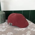 thumbnail image 7 of Koadzawe Men Classic Flat Cap Newsboy Ivy Irish Gatsby Driving Hunting Hat Soft Cotton Cabbie Paperboy Cap Vintage Retro Beret Headwear Casual Outdoor Golf Sports Adjustable Strap Bonnet GearRed, 7 of 7