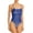 Sapphire, variant on Aqua Swim Womens Metallic Square Neck One-Piece Swimsuit