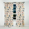 thumbnail image 6 of Designart "Love In The Wild Coral And Beige Flower I" Floral Room Darkening Single Curtain Panel, 6 of 6