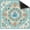 Blue Chinoiserie, variant on Green Tropical Plants Mahjong Mat 31.5" x 31.5",Vintage Green Non-Slip Noise Reduction Mahjong Table Cover Accessories Supplies for Dominoes Poker Card Board and Tile Games Gifts